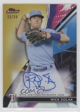 2021 Topps Finest Finest Auto Gold Refractor 33/50 Nick Solak #FA-NS Auto 4r7