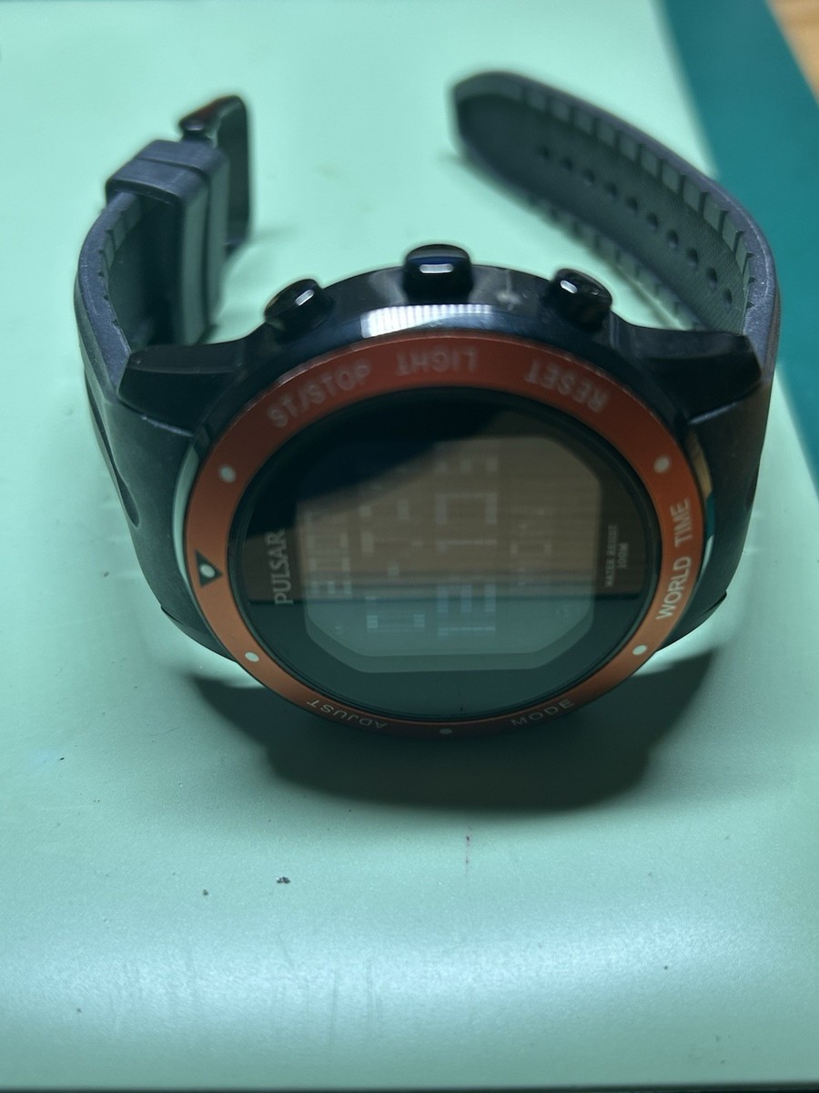 Pulsar By Seiko W861-X008 Digital Multifunction Wrist Watch Mint