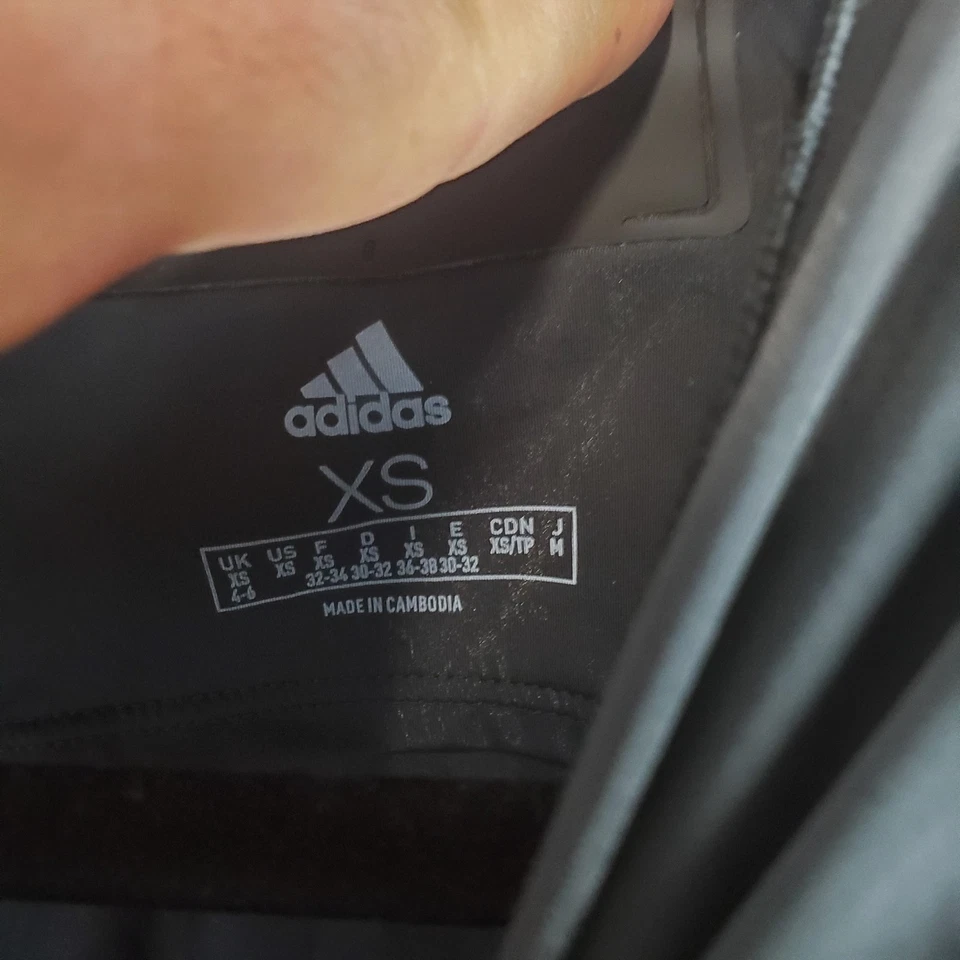 Adidas Sportswear T Shirt Womens XS Black Stretch Mock Neck Workout Athletic Top - Image 3 of 4