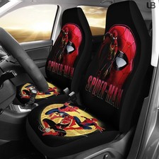 Spider-man Car Seat Covers Front Seats Set Of 2 Universal Fit Auto Protectors