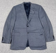 Canali Blazer Mens 40R Blue Bamboo Rayon Two Button City Jacket Italy Made