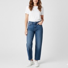 Mother The Rambler Zip Ankle Straight Leg Jeans in High Tide Size 31