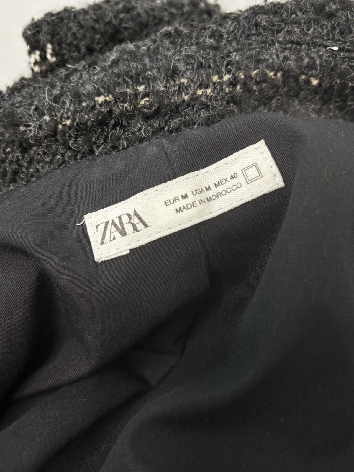 ZARA Black Collared Full Zip Jacket Solid Lined W… - image 4