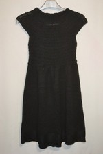 ZARA KNIT Womens short black cap sleeve jumper dress Size Small