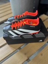 Adidas Predator League FG J Kids Football Boots Shoes - Size UK 3 - Black Red