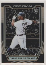 2019 Chronicles Obsidian Electric Etch Orange Prizm 42/50 Christin Stewart 0e3