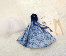 Tonner Tiny Kitty BELLE OF THE PROM Outfit Blue Gown Slip Gloves Jewelry & Shoes