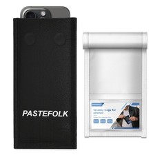 PasteFolk 2 Pack Faraday Bags for Phones L for Most Phones , Black and White