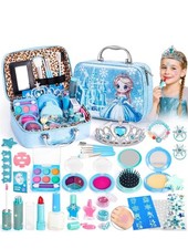 Kids Makeup Set for Girls, 34Pcs Washable Princess Make Up Kit Pretend Play Toys