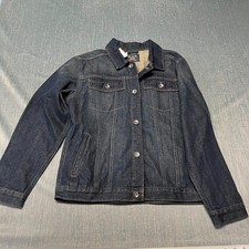 The Childrens Place Girls Denim Jacket Size XXL 16 Blue Dark Wash Trucker NWT
