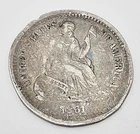 1861 P Seated Liberty HALF Dime *90% SILVER* *F - FINE DETAILS*  *FREE SHIPPING*