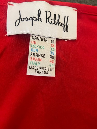 JOSEPH RIBKOFF Red Womens Size 10 Red Quarter Zip Long Sleeve Top - Picture 6 of 10