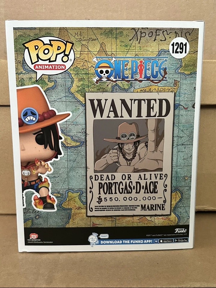 Funko POP! One Piece Ace Wanted Poster 1291 Hot Topic Exclusive In