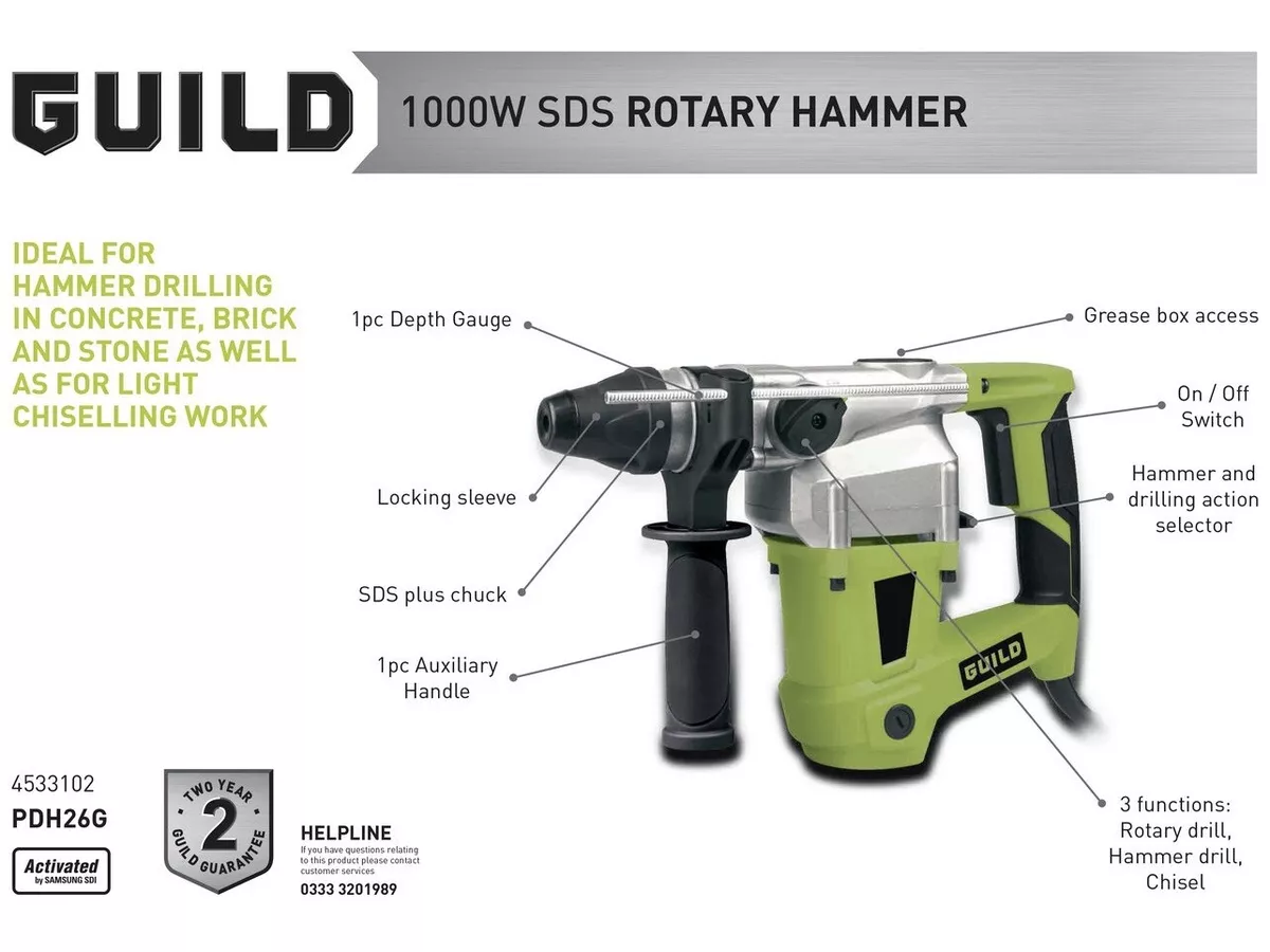 Guild 1000w sds drill deals