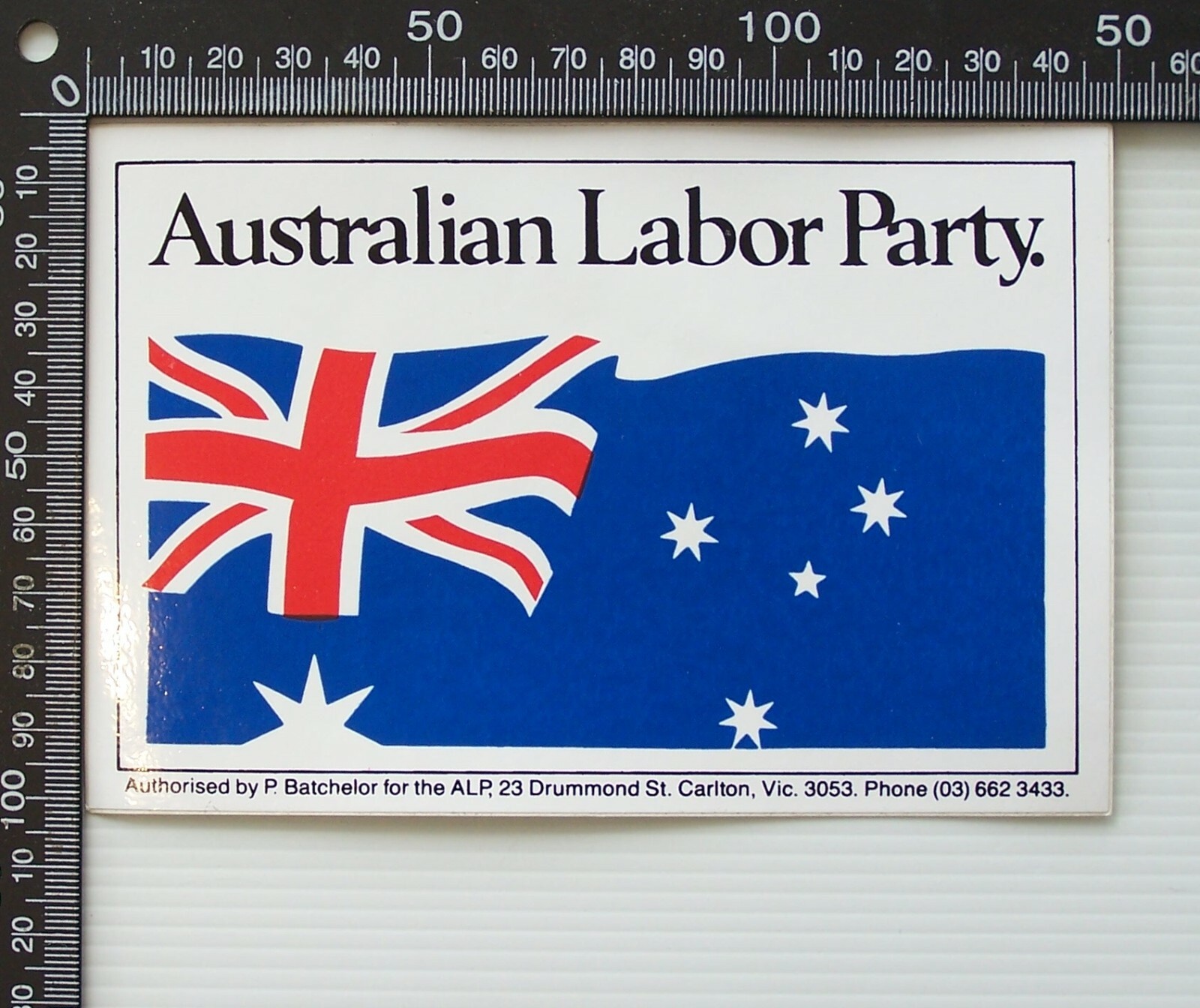 Labor Party Sign VINTAGE AUSTRALIAN LABOR PARTY ALP POLITICS ELECTION ADVERTISING PROMO ...