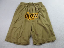 Drew House Justin Bieber Shorts Mens Small Mesh Gym Logo Brown Drawstring S