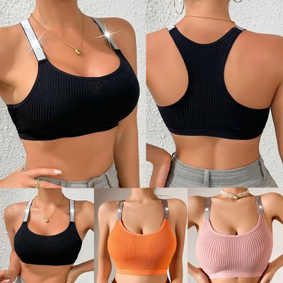 Women Push Up Bra Breathable Tank Tops Vest Lingerie Underwear Sleeveless wi