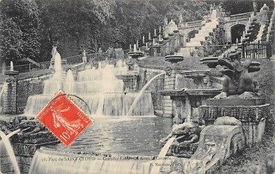 Old postcard park of Saint-Cloud grand eaux la Grande Cascade (128736)