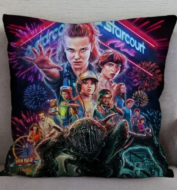 AUS SELLER - CUSHION COVER - STRANGER THINGS ...polyester...45 x 45cm new AUS SELLER - CUSHION COVER - STRANGER THINGS ...polyester...45 x 45cm new