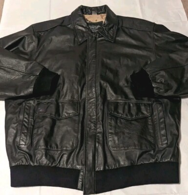 Type A-2 Sz 2XLT US Army/Air Force Flyers Black Leather Jacket No 8415 1958-A2-8