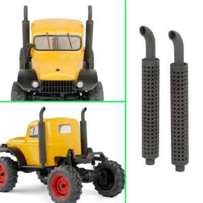1 Paar Nylon Vertikal Auspuff Rohr Für 1/18 RC Crawler 1/24 RC LKW Fms FCX24