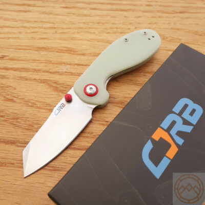 CJRB Maileah Linerlock Folding Knife 2.38'' AR-RPM9 Steel Blade Jade G10 Handle