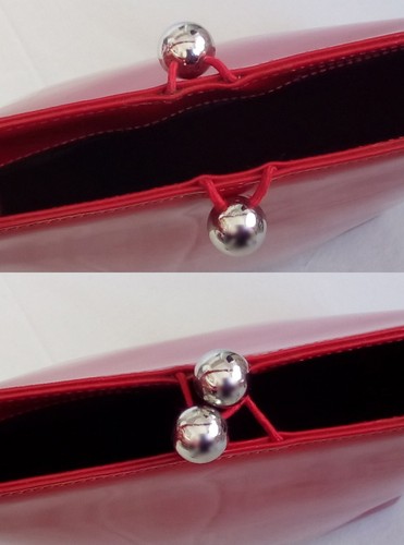 VINTAGE FURLA HANDBAG GENUINE LEATHER RED / BORSETTA PELLE GENUINA ROSSO ROSSA - Foto 5 di 15