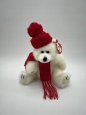 Ty Collectible 1993 Peppermint the Jointed Polar Bear W/ Red Hat & Scarf W/ Tag