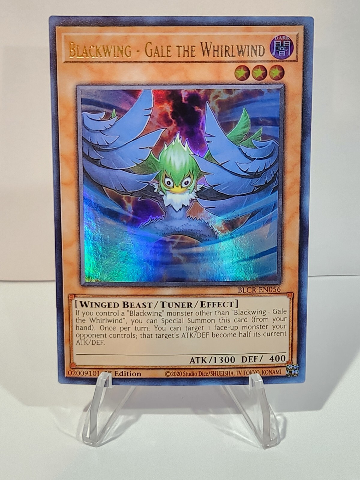 Yugioh Blackwing - Gale the Whirlwind BLCR-EN056 Ultra Rare 1st Ed NM