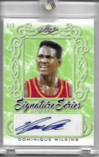 2020 Leaf Signature Series Sports DOMINIQUE WILKINS Green Parallel 1/1 Autograph