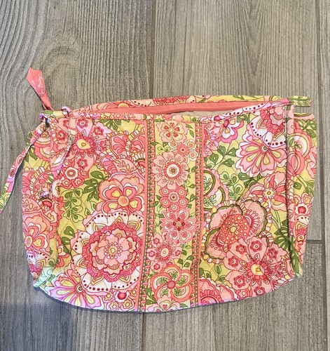 Vera Bradley kleine Maggie Handtasche/Schultertasche Blütenblatt rosa & grün (fehlender Riemen)