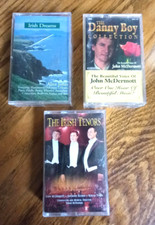 Irish Songs Music Cassettes Lot of 3 John McDermott, Irish Tenors, Irish Dreams