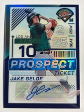2025 Panini Prospect Edition JAKE GELOF Dodgers Prospect Ticket Auto 61/125