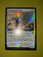 FOIL PRERELEASE PROMO Aethergeode Miner x1 Aether Revolt 1x MTG