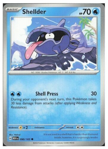 Shellder Pokemon TCG Card 090/165 | eBay