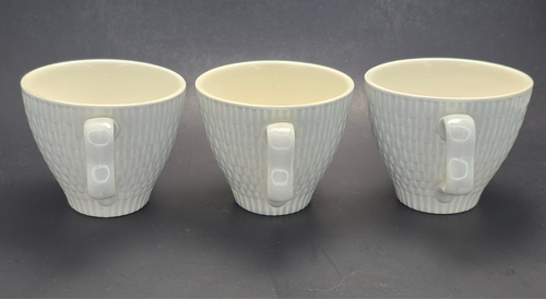 C1950s LOT Vintage Red Wing Capistrano Country Garden Basket Weave Gray Cups USA - Picture 6 of 8