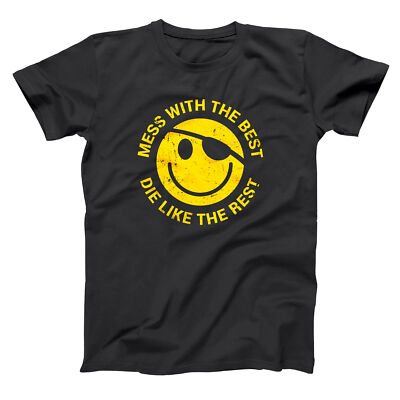 Mess With The Best Hacker  Funny Geek Retro Hackers Black Basic Men's T-Shirt