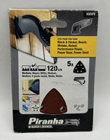 5X SchleifbläTter FüR Dreiecksschleifer K120, Klett, Universal, Black And Decker