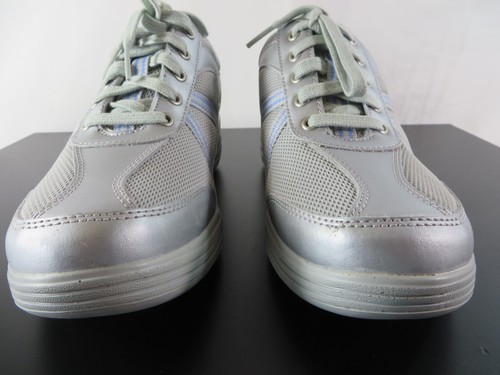 Grasshoppers Get Fit Sz 9.5M Performance Platforms Lace-Up Metallic Silver New - Picture 7 of 21