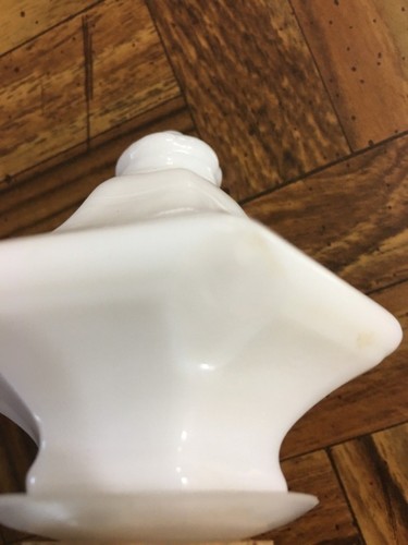 Decanter liquore vintage Jim Beam vetro latte bianco e blu whisky pastore e cane - Foto 2 di 8