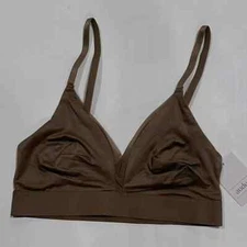 Women's So Soft Unlined Triangle Bralette - Auden Cocoa Small