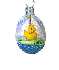 Patricia Breen Miniature Egg Seafaring Duck #3018 2010 1.5” Sailboat Poland