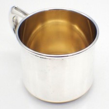 Baby Cup Sterling Silver Gilt Interior No Mono