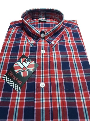 Warrior UK England Button Down Shirt RUDY Shirt Slim-Fit Skinhead Mod Size SMALL - Picture 10 of 12
