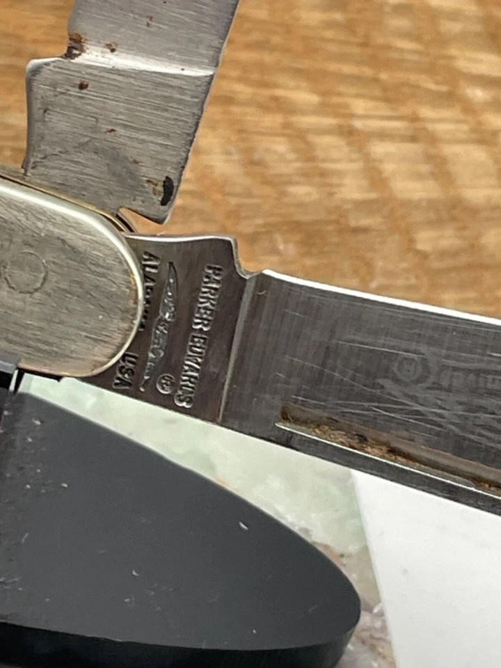 Cubiertos Parker vintage de 3 hojas ganadero con asas de madera--2851,24 Foto 3 de 4