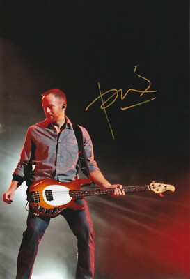 Signed DAVE FARRELL 12''X8'' Photo Linkin Park Guitarist Genuine - COA