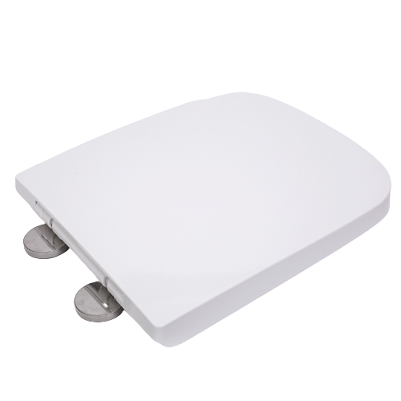 White D Shaped Toilet Seat Anctibacterial Duroplast Quick Release