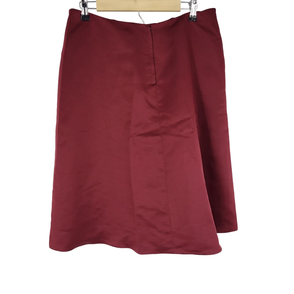 FALDA EDEN MAIDS DAMA DE HONOR O FORMAL TALLA 10 Granate Satinado Foto 2 de 4