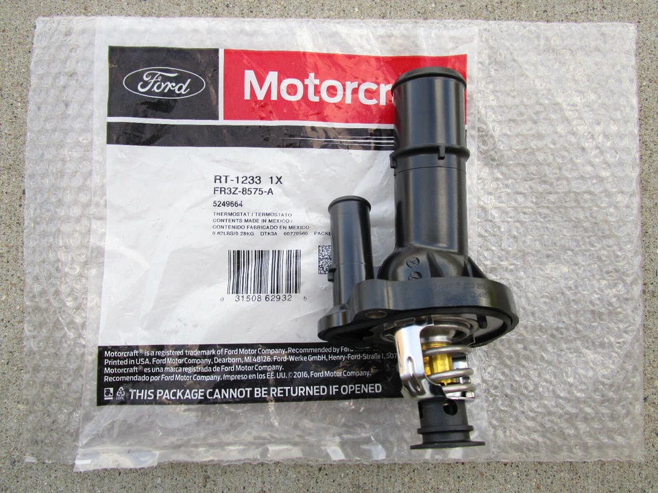 TERMOSTATO REFRIGERANTE MOTOR FORD LINCOLN FR3Z-8575-A MOTORCRAFT RT-1233 OEM NUEVO Foto 2 de 4