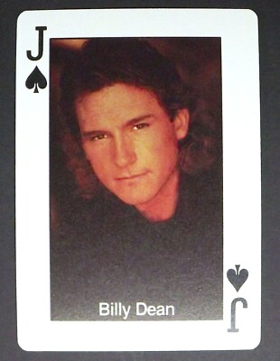 1 x playing card of Star of Country Music Billy Dean - Jack of Spades CM2
